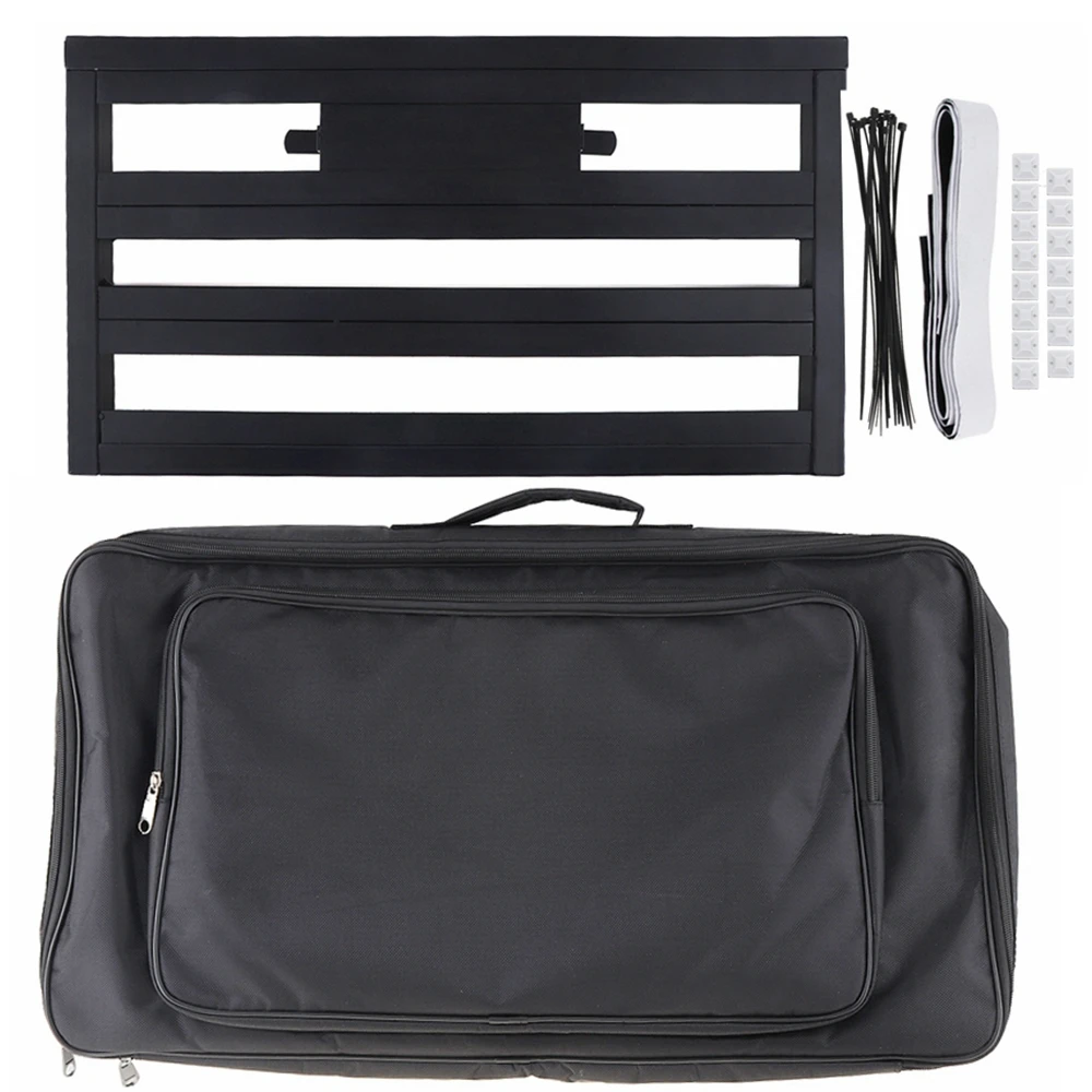 

37 x 27cm / 56 x 32cm Guitar Pedal Board Waterproof Double layer DIY Guitar Effect Pedalboard Bag with Installation Accessories