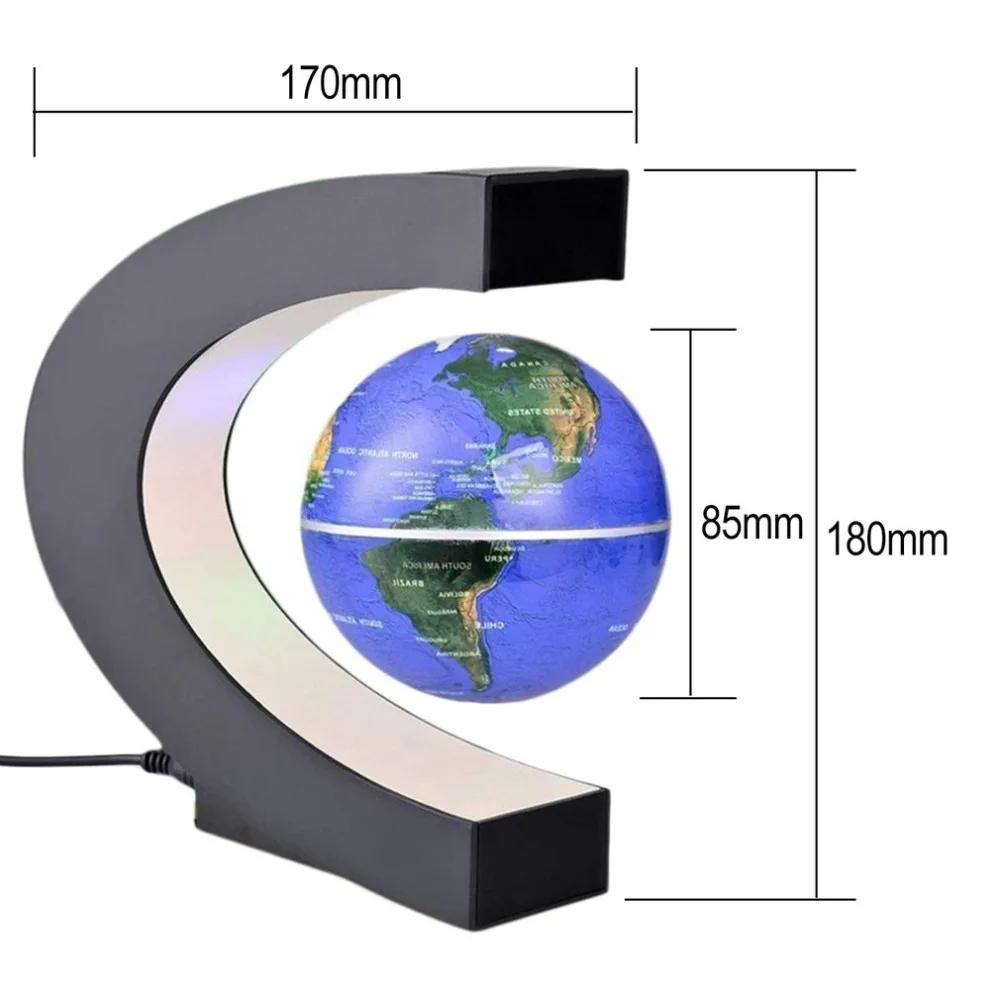  C Shape Magnetic Floating Globe World Map teaching Magnetic Levitation Globe School supplies Levita - 4000469978183