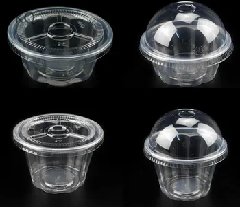 

100pcs 250ml Clear Plastic Cupcake Box Holder Muffin Case Cup Party Cake Decorating Tools Pudding/ice cream/jelly cup packaging