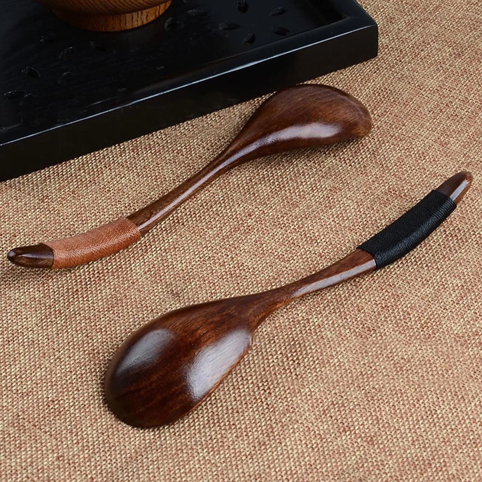 Japanese-style Handle Wooden Spoon Coffee Stirring Rod Tea Dessert Mixing Soup Tableware Kitchen Supplies | Дом и сад