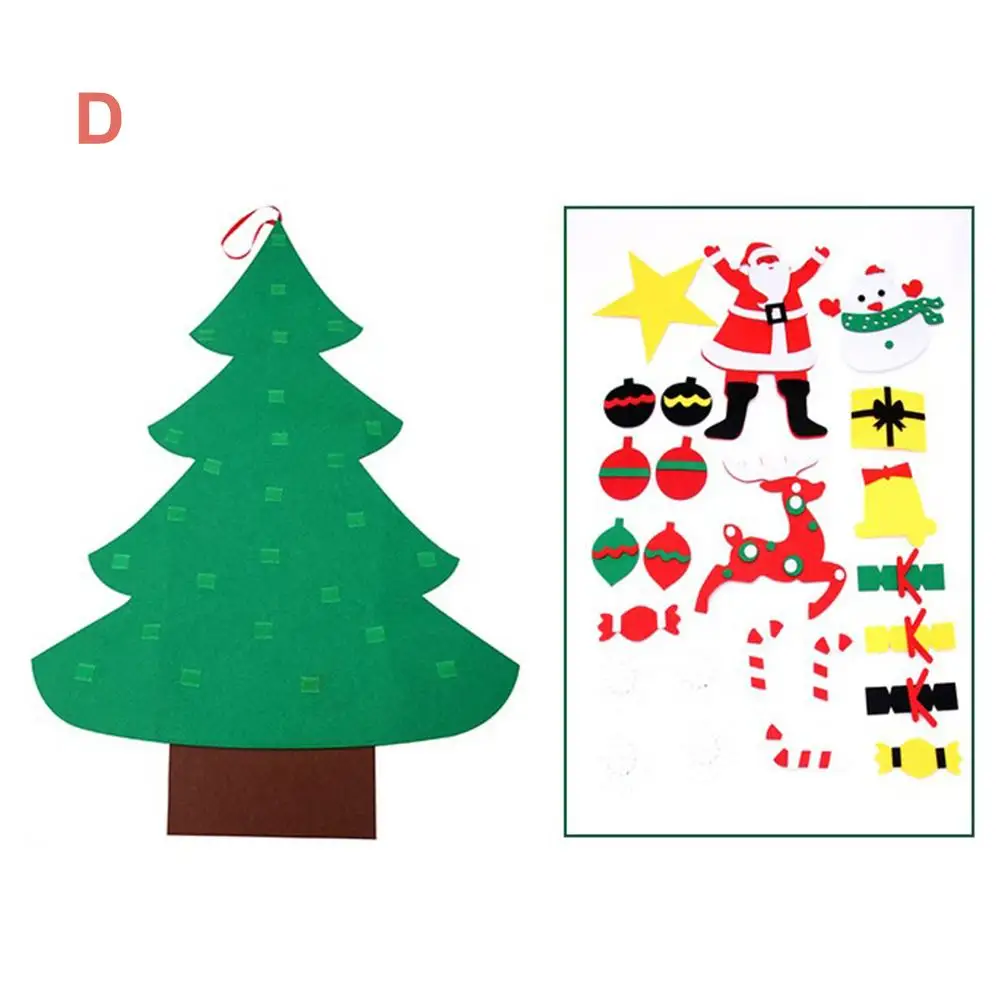 Креативный Набор для украшения рождественской елки DIY, подарки для детей, Новогодняя дверь, настенные подвесные украшения для рождественской елки, снеговик, Санта Клаус - Цвет: 6