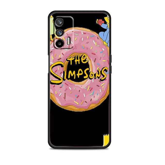 The Simpsons Happy Family For OPPO Realme GT Explorer Master Neo Flash Edition C21 C20 C15 C11 C3 Soft Black Phone Case Style 09