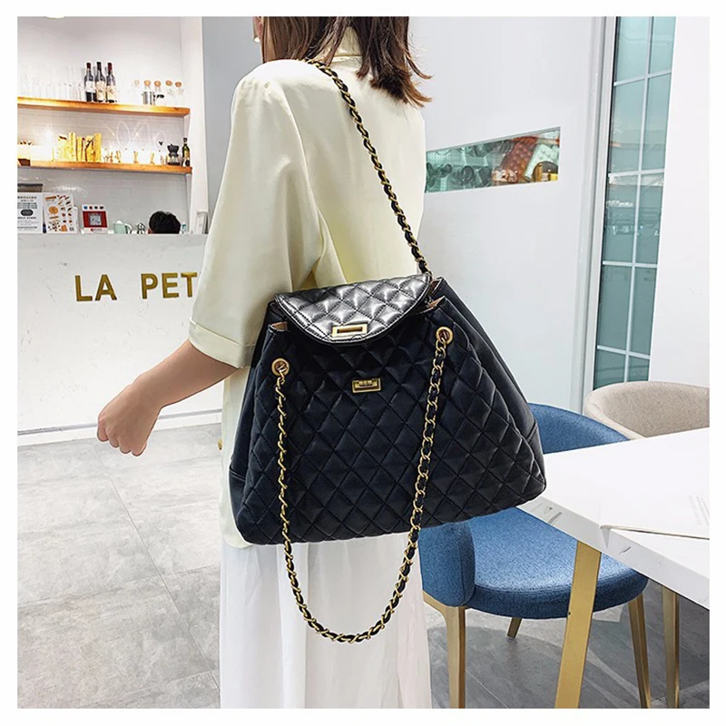 

Crosshill luxury shoulder bag women bags designer chic lady pu leather soft handbags sac main femme chain belt tote bolsa