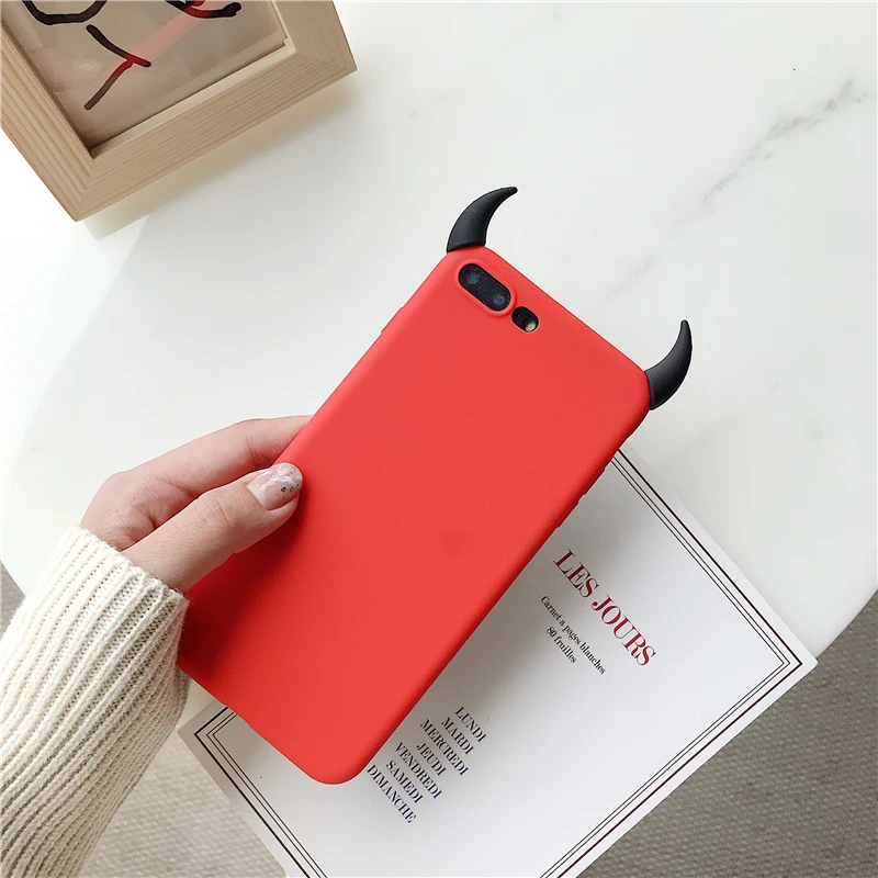 Soft Cases For Samsung Galaxy S6 S7 edge S8 S9 Plus S10e S10 Lite S20 Ultra Note 8 9 10 20 Pro Phone Case Devil Horns TPU Cover | Мобильные