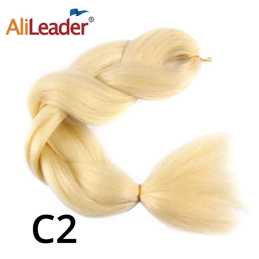 Alileader 24 дюймов Крупногабаритные Вязание косичками волосы синтетические Омбре плетение волос для наращивания крючком косички 103 цветов радужные волосы - Цвет: T1b/118#