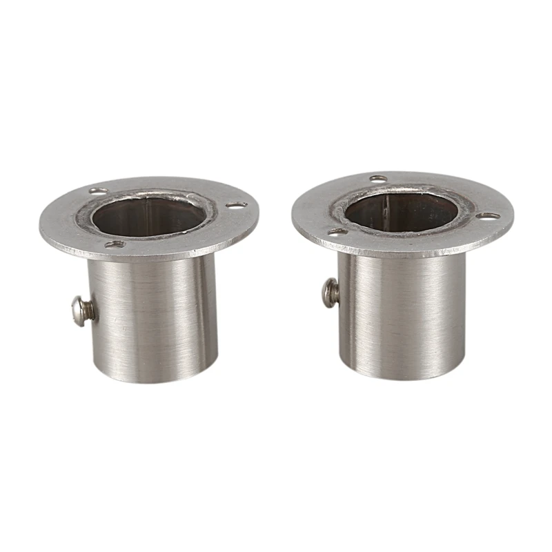 

2 Pcs 25mm x 38mm Silver Tone Stainless Steel Pipe Tube Weld Neck Flange