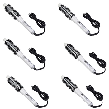 

Professional Ceramic Hair Curler Straightener Hot Heat Comb Electric Lcd Hair Brush Curling Comb Round Large Roller Waver