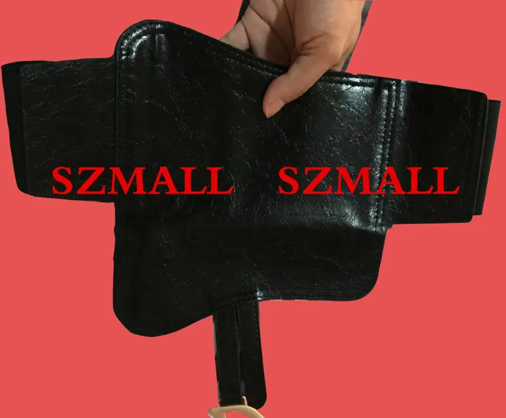 

D Letter Women PU Belt For Dress Leather Black Pockets Waist Belts Girdle Female Outdoor lady Waistband Sashes