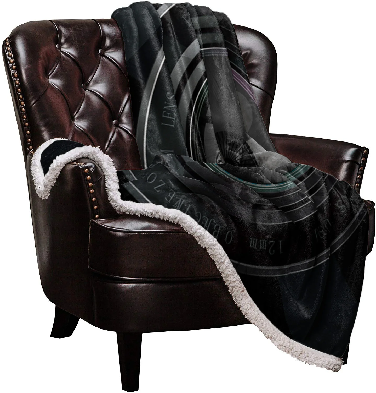 

WARMTOUR Throw Blanket Lens Camera Black Couple Valentine Blankets Personalized Blankets Bedclothes