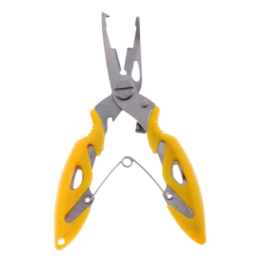 Multi Function Mini Fishing Lure Pliers Split Ring Line Cutter Hook Remover