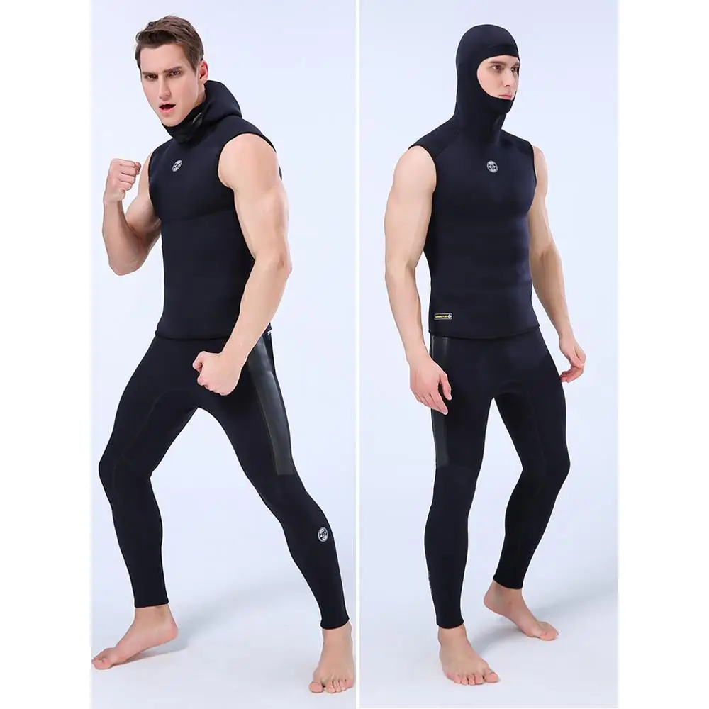 Wetsuit Vest With Hood 3mm Thermal Neoprene Wetsuit Sleeveless Top