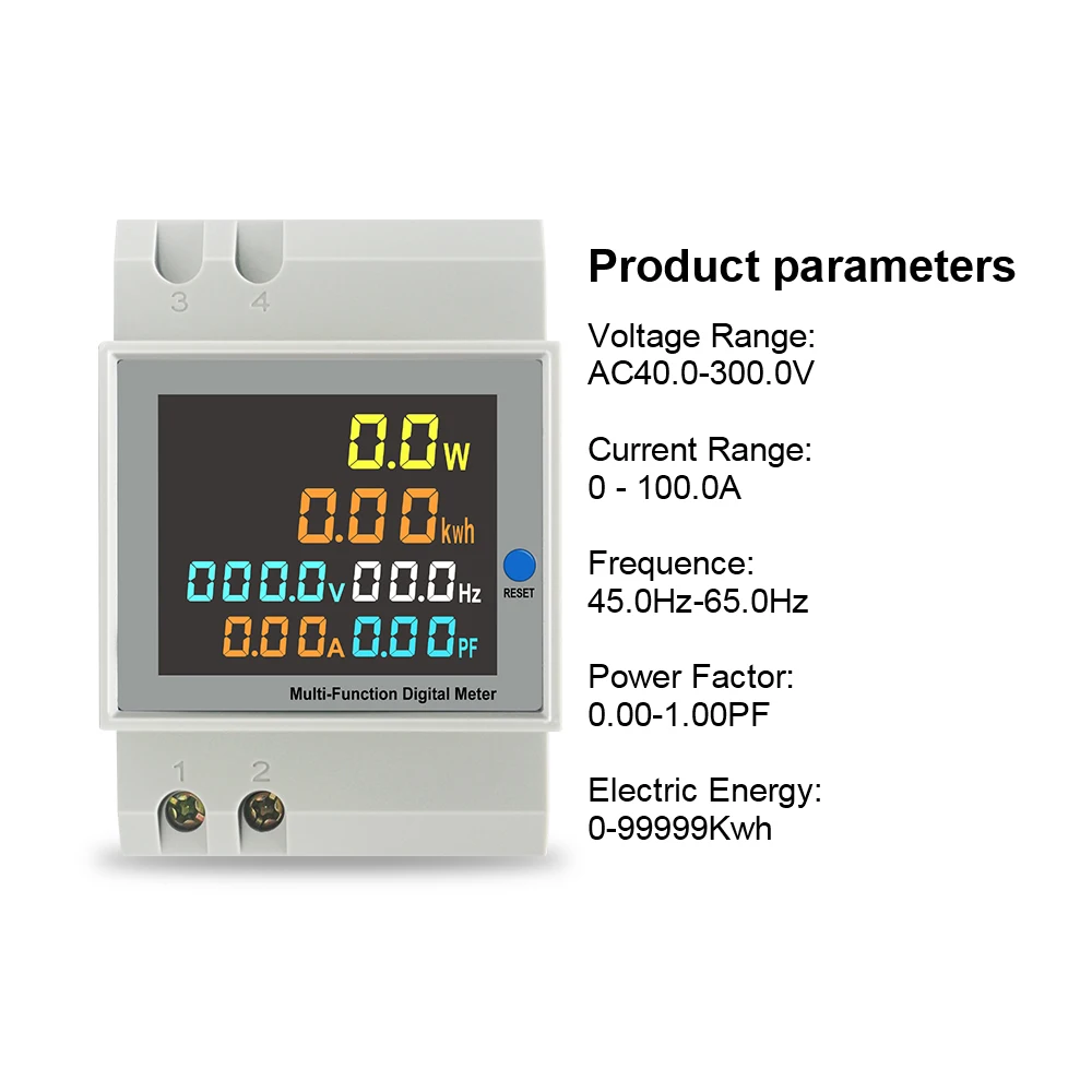 ketotek voltimetro ac 80 300v 0 100a din trilho led 01