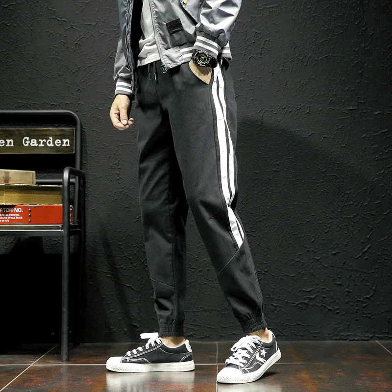 

2020 Spring Main Push Large Size Webbing Japanese-style Black Wall Casual Pants M-5x Hk31-p45