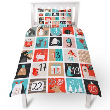 

A Pattern Made Up Christmas Elements Duvet Cover Pillow Case Quilt Cover Set Bedclothes Single Bedding Sets For Bed