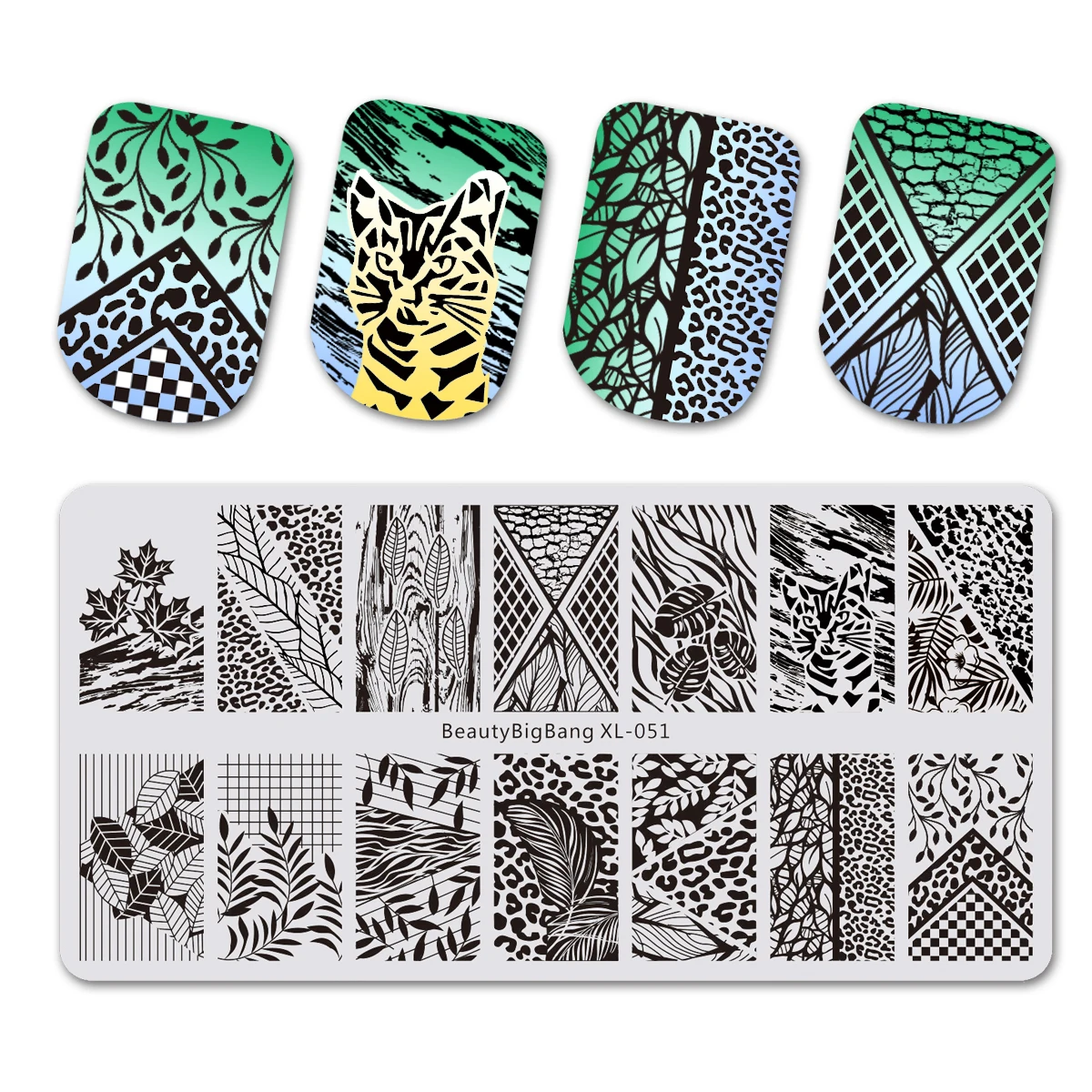 BeautyBigBang природа растения животные строительный дизайн изображения ногтей шаблон штамповочной пластины дизайн ногтей штамп ногтей плесень - Цвет: 684467770548