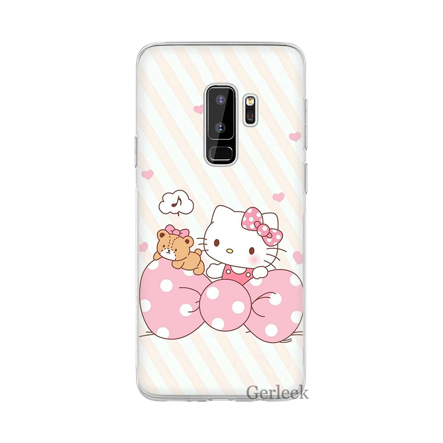 H4 Чехол для телефона для samsung Galaxy M10 M20 M30 M40 S6 S7 край S8 S9 S10 S10e Plus Note 8 9 S3 S4 S5 твердый переплет рисунок «Hello Kitty» милый - Цвет: H4