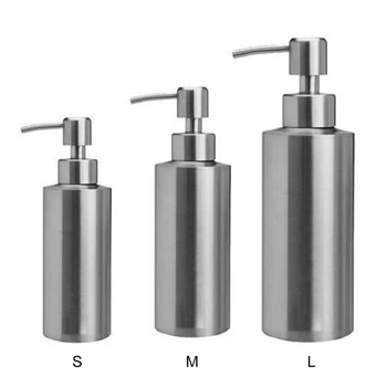 

New Controllable Stainless Steel Refillable Bottle Cylindrical Lotion Bottle Bathroom Hand Sanitizer Storage Bottle 550ML