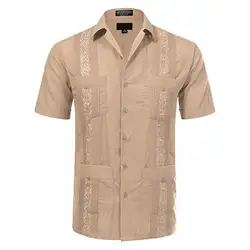 WOMAIL 2019 летняя льняная рубашка повседневная мужская рубашка с короткими рукавами Однотонная рубашка на пуговицах Свободная Повседневная