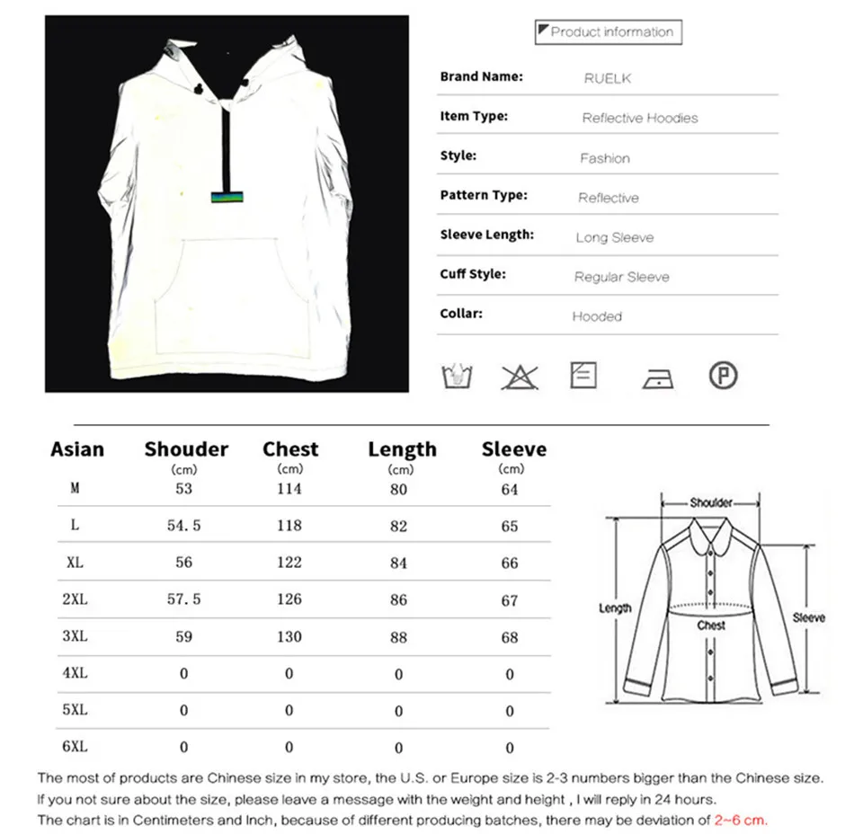 RUELK новые Светоотражающие толстовки мужские демисезонная уличная одежда ночная Привлекательная толстовка брендовая мужская верхняя одежда с капюшоном хип хоп Толстовка
