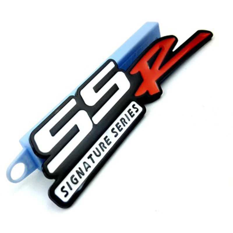 

2 Pieces/set 11CM*2.5CM Zinc Alloy SS-R Letter Sticker Car Tail Box Body Hood Decorative Sticker Suitable for Chevrolet