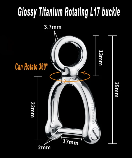 Titanium Men Women Car Keychain Rotatable Buckle Luxury Key Chain Ultra Lightweight EDC Key Ring Holder Upscal Gift for Men Titanium-X17L