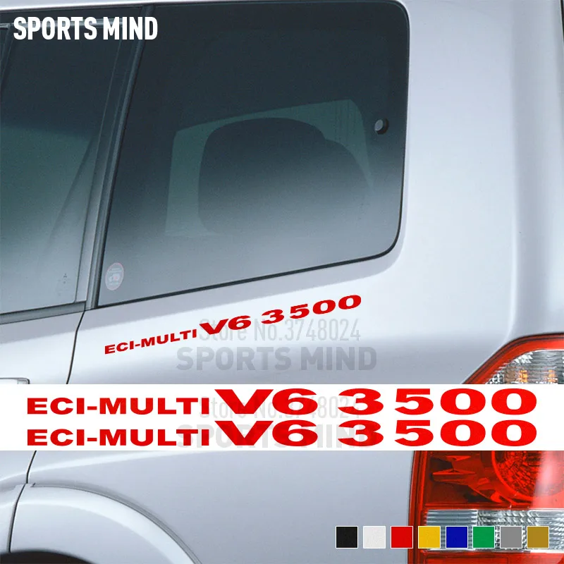 2 X виниловая наклейка на автомобиль ECI multi V6 3500 для Mitsubishi Pajero Shogun Montero MK2 V20 внешние