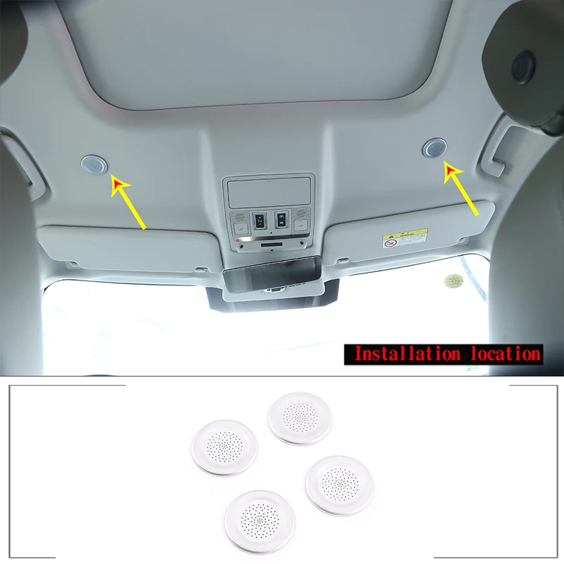 Silver CHEYA ABS Car Roof Microphone Cover Trim for Land Rover Defender 110 2020,Auto Accessories 