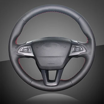 

Auto Braiding On The Steering Wheel Cover for Ford Focus 2015-2018 Kuga 2016-2019 C-MAX (Grand C-Max) 2015-2020 Ecosport Car