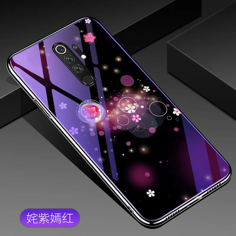 Для Red mi Note 8 Pro K20 7 7A 6 5 7H Противоударная Синяя легкая задняя крышка из закаленного стекла для Xiaomi mi 8 9 SE CC9 CC9E 9T A3 A2