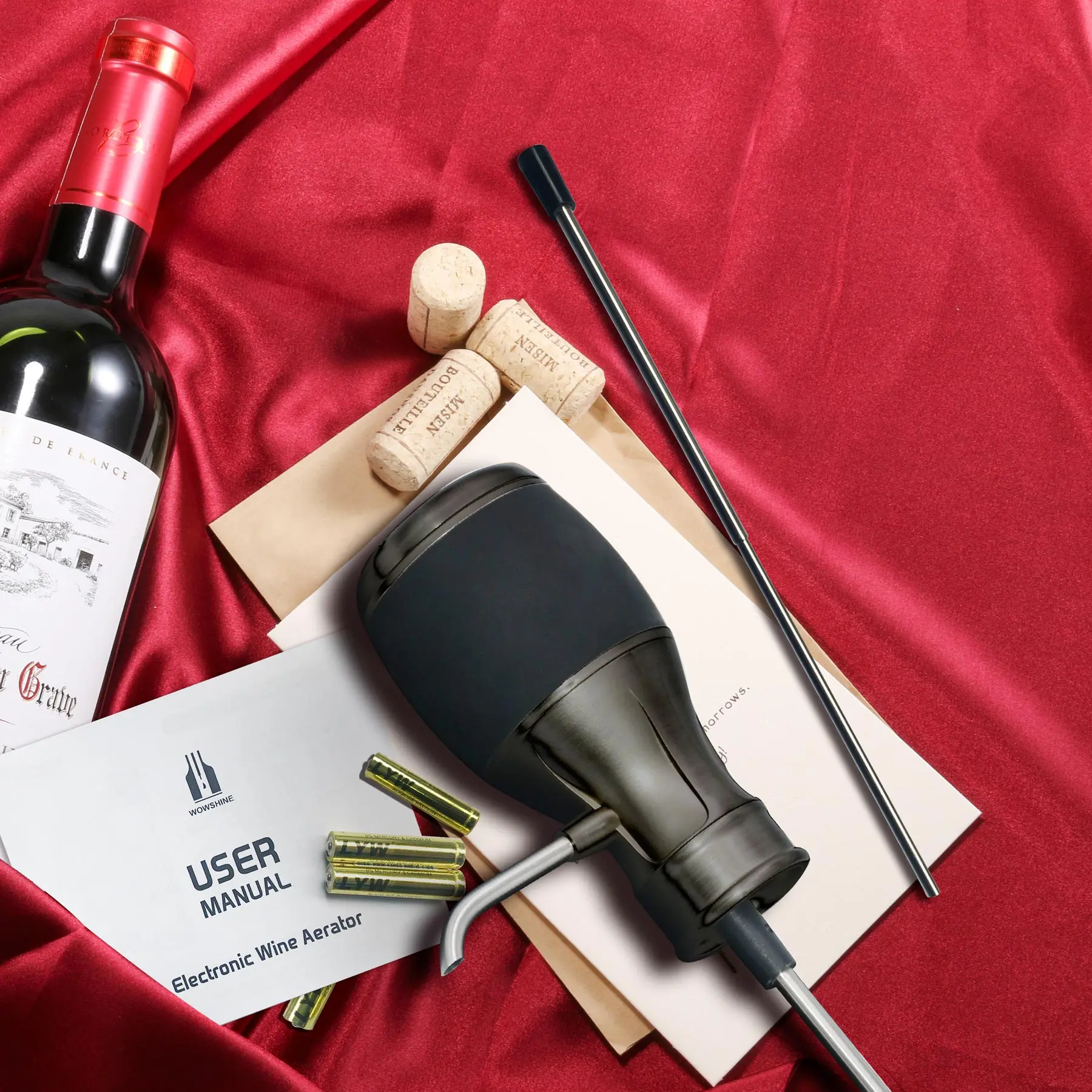 

Factory Free shipping Electric Wine Aerator One Touch Aeration Automatically Pour Black
