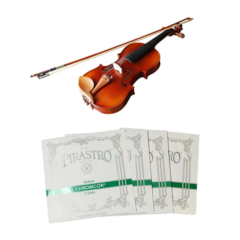 

4Pcs/Set E/A/D/G String Chrome Steel Pirastro Tonica Violin Strings For 4/4 Silver High Quilty Violin Accessory