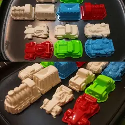Conjunto de brinquedos automotivos, 6 peças, moldes de areia, para brincadeira, quebra cabeça, praia
