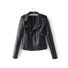 Aliexpress - 2020 New Fashion Women Soft Faux Leather PU Jackets and Coats Lady Motorcyle Zippers Biker Black Spliced Street Outerwear