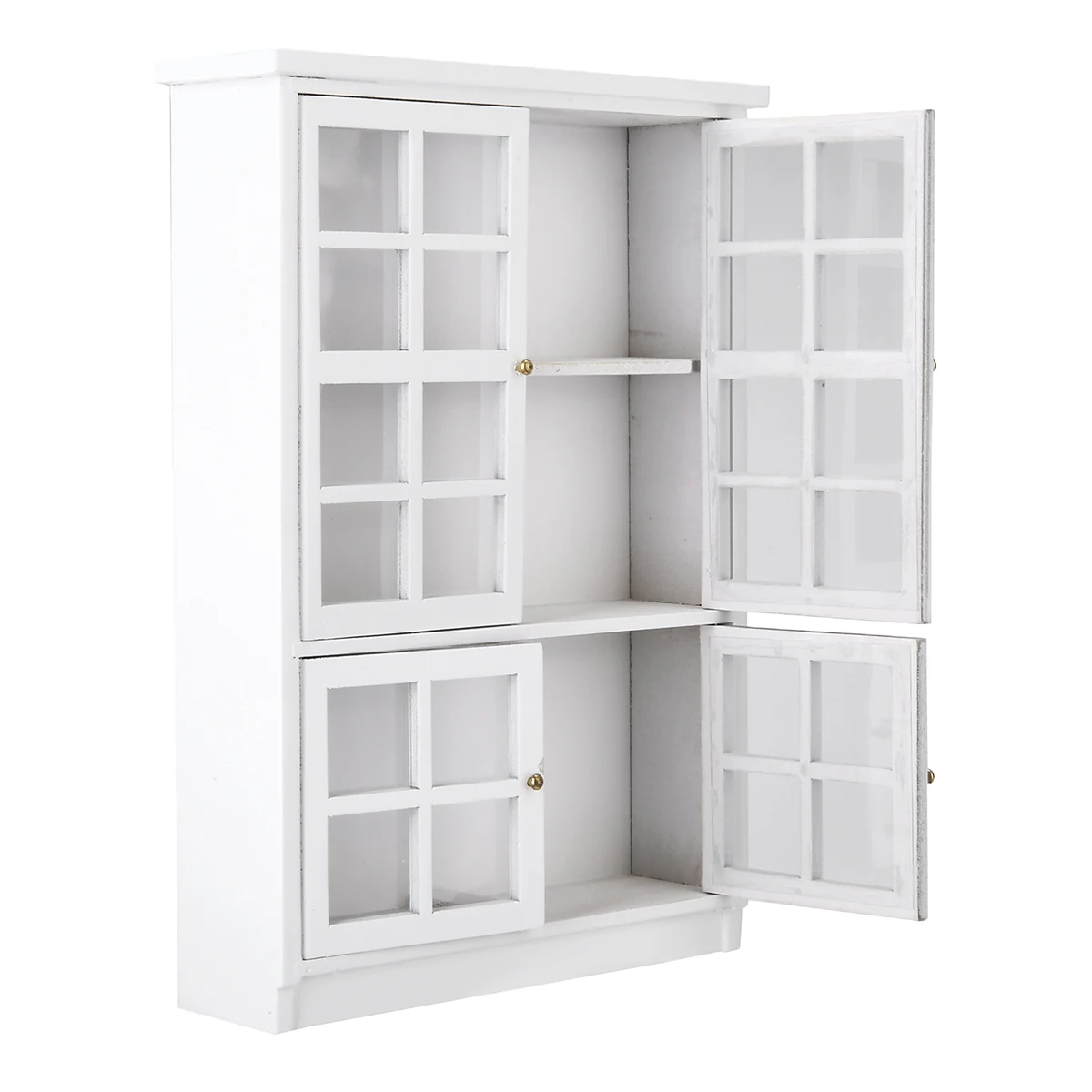 

18.5*12.3*3.5cm 1:12 Dollhouse Miniature Furniture Kitchen Cabinet Wood Display Cupboard Miniature Kitchen Accessories