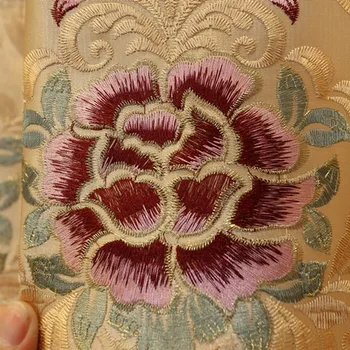 

Golden Peony Embroidery High-end Curtains and Screens for Living Room Finished Custom Bedroom Balcony Floor-to-ceiling Windows