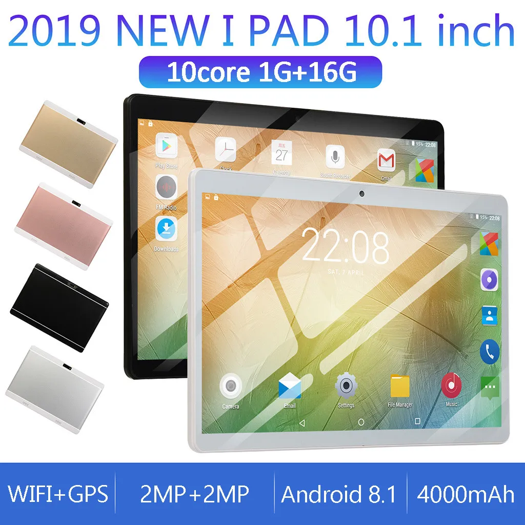 

Free Shipping Best Price10.1Inch Tablet Android 8.1 1GB+ 16G Ten-Core WIFI HD Camera Tablet PC Computer High Quality Purchasing
