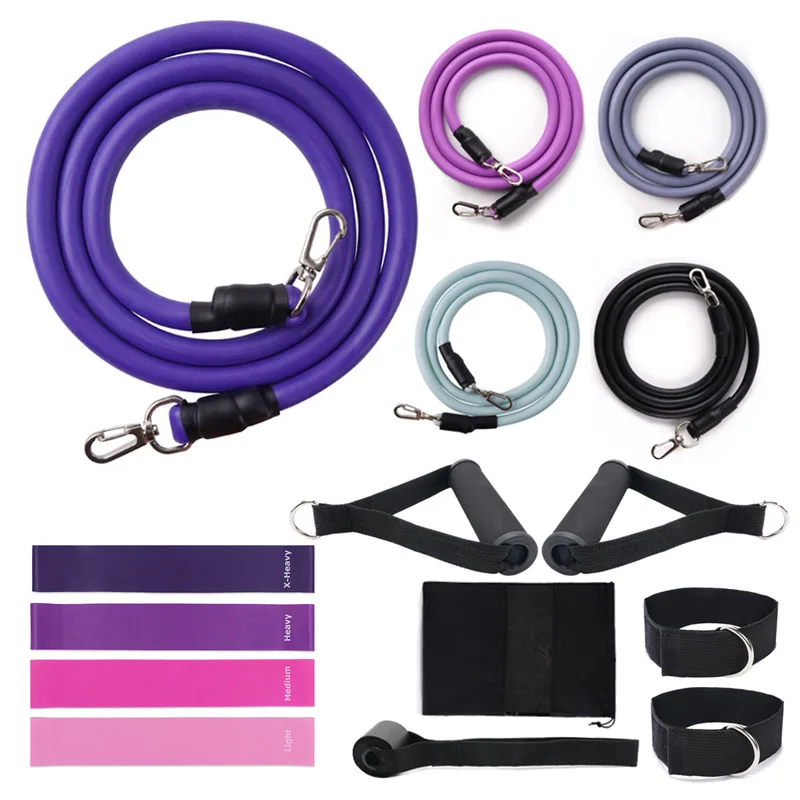 

Tube Resistance Band Set for Weights Exercise Resistance Training Fitness Workout with Door Anchor Attachment Legs Ankle Strap