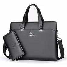 Мужская популярная сумка на плечо с защитой от царапин, сумка-мессенджер, кожаная сумка для ноутбука, деловой портфель на молнии, водонепроницаемая Портативная сумка-мессенджер