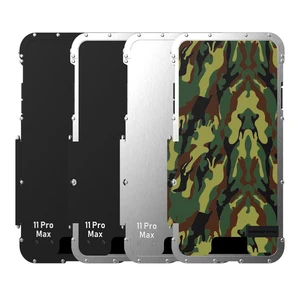 Image 2 - Zırh kral paslanmaz çelik Metal Flip Case iPhone 11 11 Pro Max XS XR darbeye kapak iPhone X için 8 7 artı 6S kapak lüks