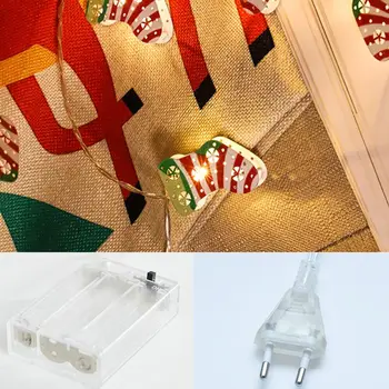 

10/20 LEDs Colorful Socks Decorative String Lights 1.5m 3m Layout Props Decor 634E