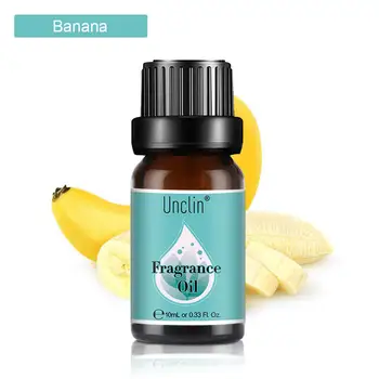 

Unclin Banana Fragrance Oil 10ml Pure Essential Oils For Aromatherapy Diffusers Cinnamon Watermelon Cocoa Butter Rose Geranium
