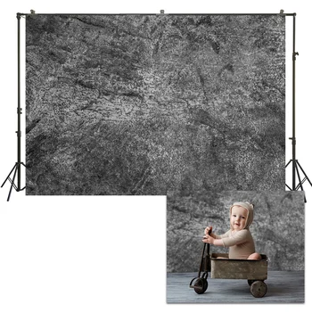

HUAYI Photo Background Newborns Portraits Photography Backdrops Studio Abstract Solid Grey Brick Wall Photoshoot Backdrop US240