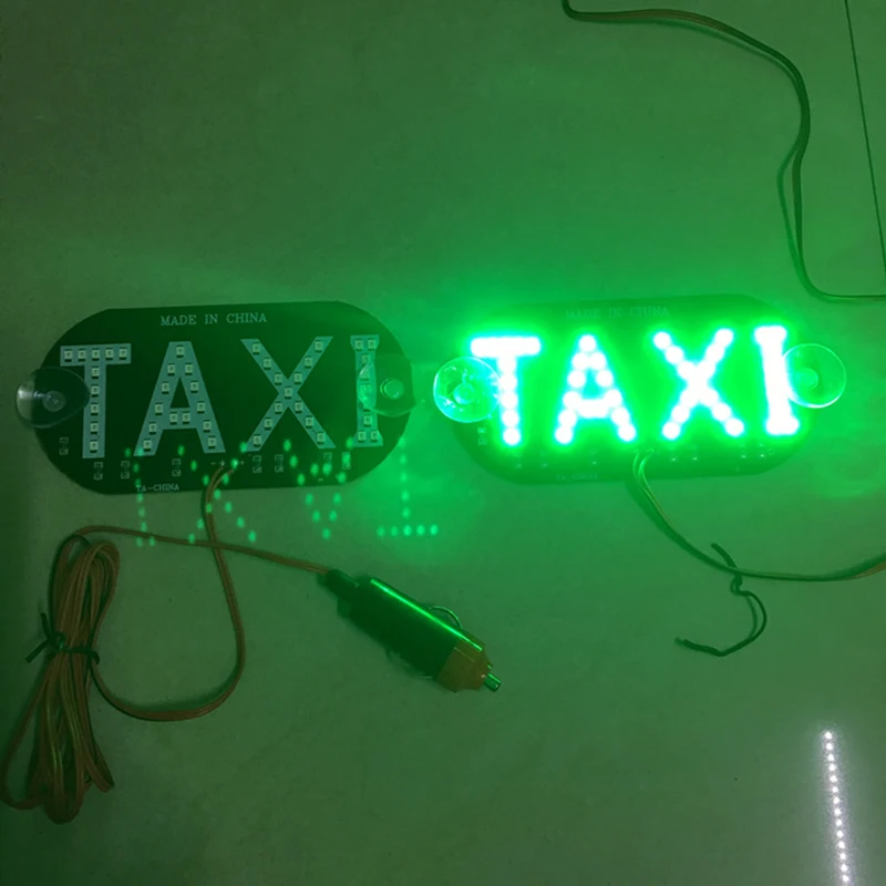 1 шт./лот, 12 В, светодиодный индикатор на лобовое стекло для такси, синий светодиодный индикатор на лобовое стекло, лампа для такси, 4 цвета, CJ