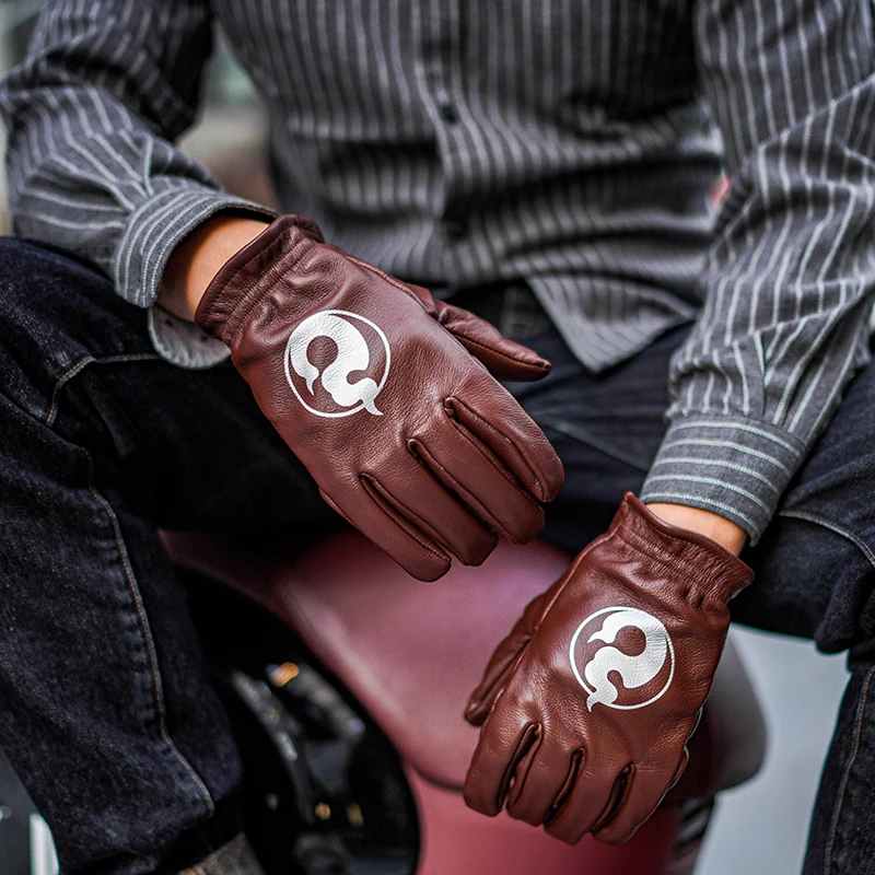 Waliicorners Genuine Leather Frosted Top Layer Cowhide Leather Mens Gloves New Mens Wrist Motorcycle Gloves 11 Hc55d300057be4a7e918846696a9b0bb6t