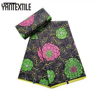 

YANTEXTILE 6 Yards Ankara Fabric African Real Wax Prints Veritable Wax African Ankara Fabrics Tissu Africain Batik Wax For Women