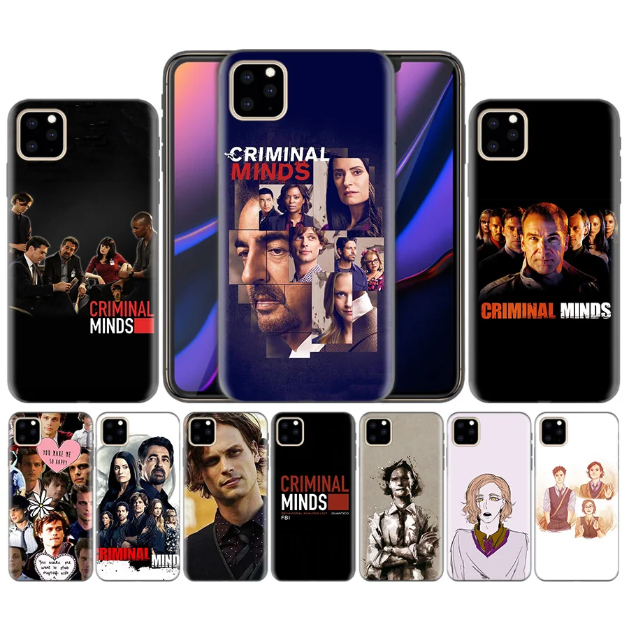 

Silicone Phone Case Cover For iphone XR XS Max X 7 8 6 6S Plus 11 11Pro Max 5 5S 5C SE 7Plus Criminals Minds Pattern Back Shell