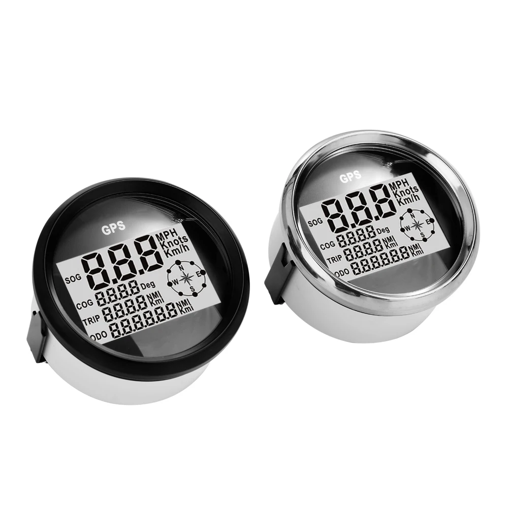 IP65 Водонепроницаемый lcd цифровой дисплей Спидометр с подсветкой 85 мм мотоцикл автомобиль Лодка спидометры одометр