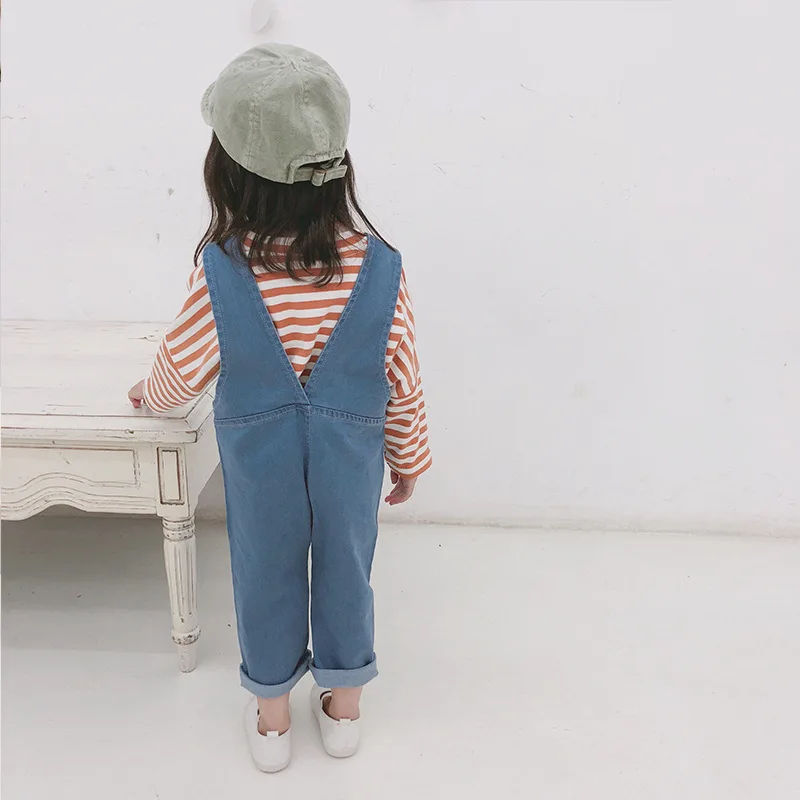 Zmbaby2019; сезон весна; стиль для девочек; Южная Корея; детская одежда для мальчиков; ковбойские подтяжки для маленьких девочек; брюки