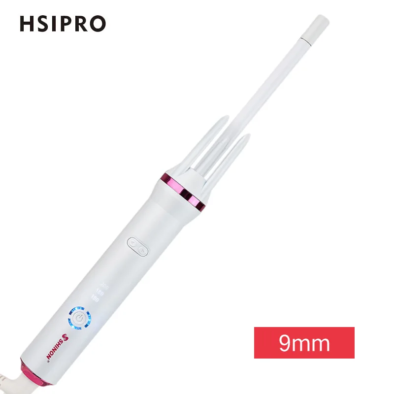 HSIPRO 9 мм Диаметр Автоматическая Плойка для завивки волос двойной PTC нагрев