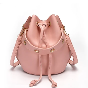 

Brand Fashion Leather Bucket Bags for Women 2019 Female Small Travel Shoulder Bag Ladies Hand Bag Crossbody Pack Messenger Pouch